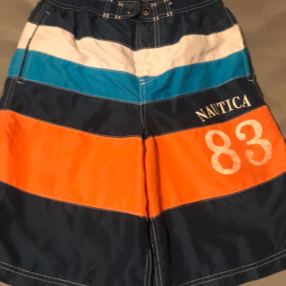 Nautical boys large (14/16) swim shorts